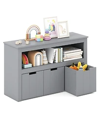Kid Toy Storage Cabinet 3 Drawer Chest with Wheels Large Cube Shelf