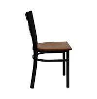 Emma+Oliver 2 Pack "X" Back Restaurant Chair