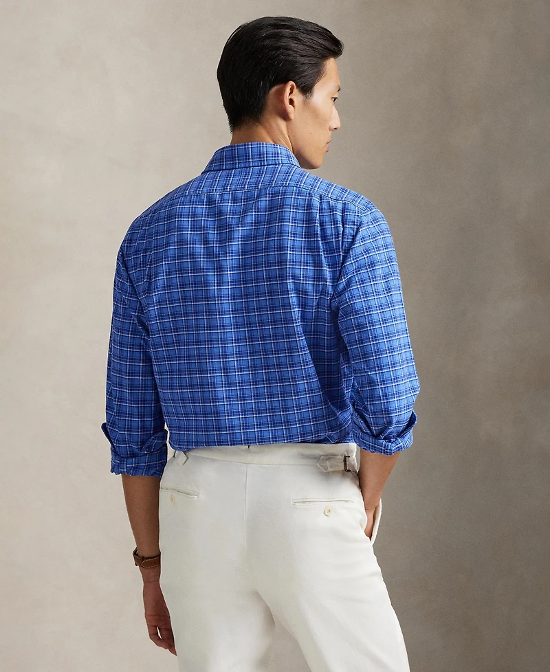 Polo Ralph Lauren Men's Custom-Fit Plaid Oxford Shirt