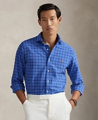 Polo Ralph Lauren Men's Custom-Fit Plaid Oxford Shirt