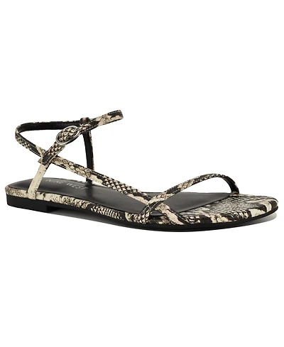 Nine West Women's Masow Almond Toe Strappy Flat Sandals