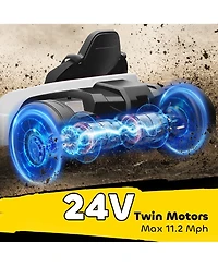 Qaba 24V Electric Go Kart, Kids Drift Kart with Dual 150W Motors,