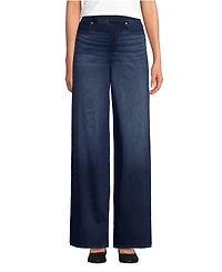 Lands' End Women's Starfish Denim High Rise Wide Leg Jeans