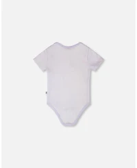 Deux par Baby Girls Evolutive Cotton Rib Jersey Onesie Lilac