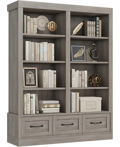 gaomon 74.5" Tall Bookshelf with Double Storage, 6-Tier Large Bookshelf, Double Wide Bookshelves w/ 12 Cubbies