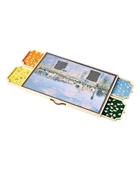 Sugift 1000-Piece Rotating Puzzle Board 29"x21" with Felt Drawers