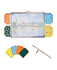 Sugift 1000-Piece Rotating Puzzle Board 29"x21" with Felt Drawers