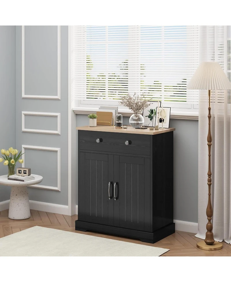 Gaomon Buffet Cabinet with Drawers, 28.8 in Sideboard Buffet Storage Cabinet with Shelves and Doors