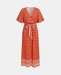 Cupshe Women's Bohemian Printed Maxi Dress with Belt