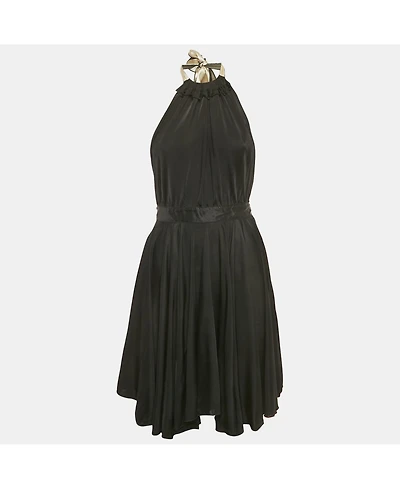 Pre-Owned Dolce & Gabbana Women's Pre-Owned D&g Black Jersey Halter Neck Mini Dress