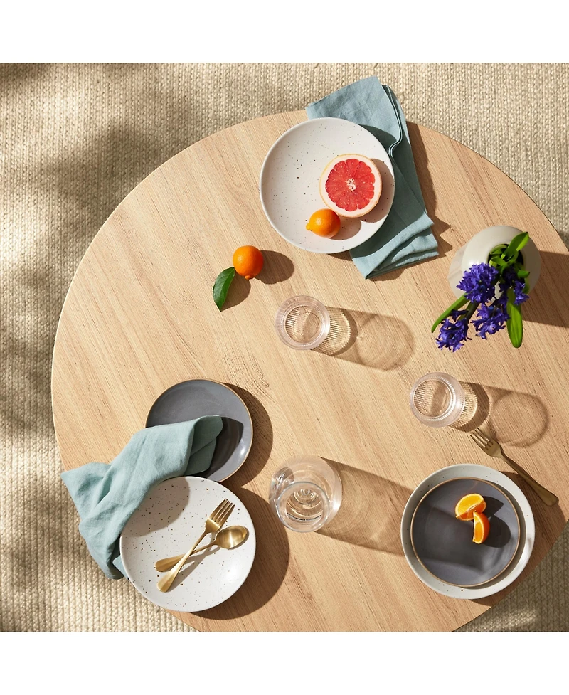 Best Choice Products Round Mid-Century Modern 35.5in Dining Table, Dinette for Home or Kitchen w/Wood Finish Steel Legs