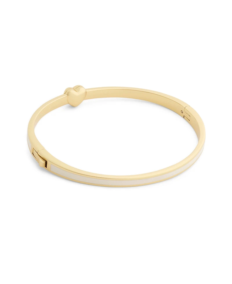 Coach Chalk Signature C Heart Enamel Bangle Bracelet