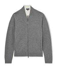 Reiss Men's Merino-Wool Zipped Bomber Cardigan