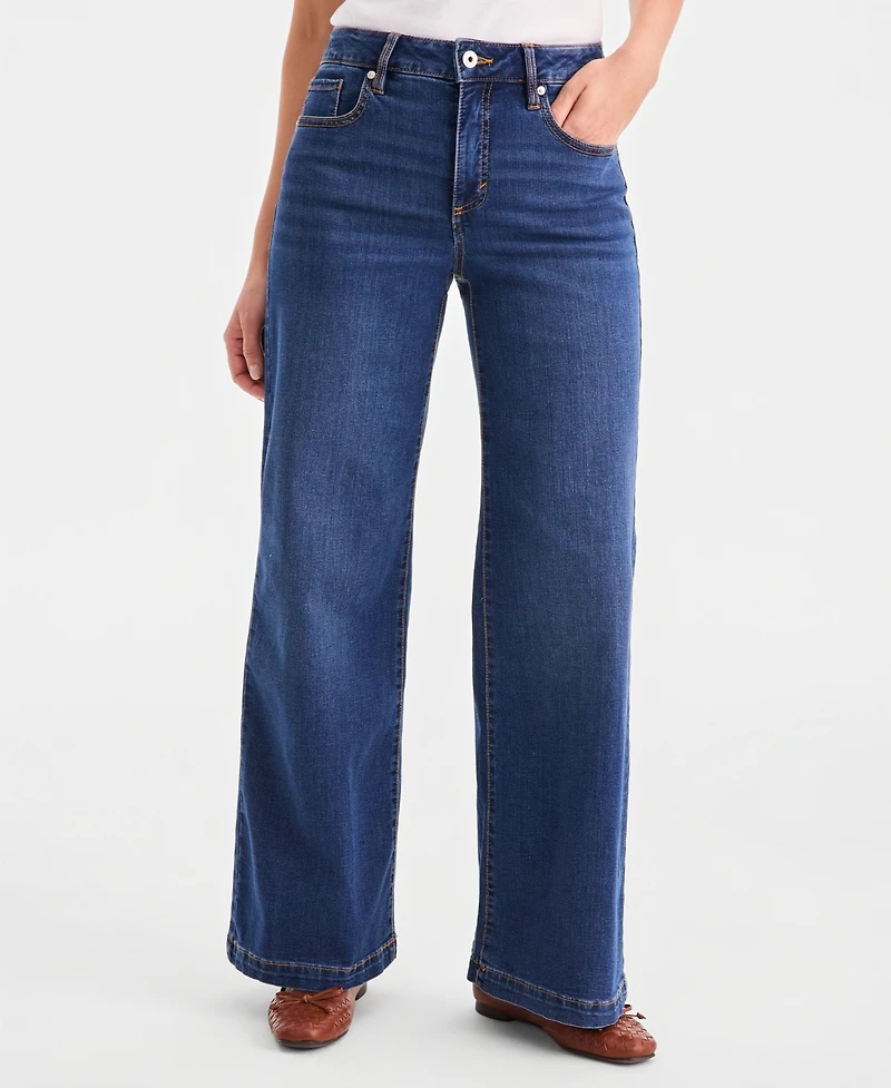 Style & Co Women's High-Rise Wide-Leg Jeans, Macy's Exclusive