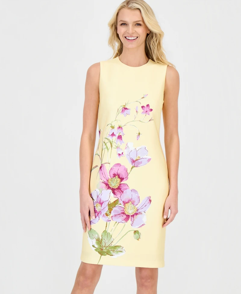Anne Klein Petite Sleeveless Printed Sheath Dress