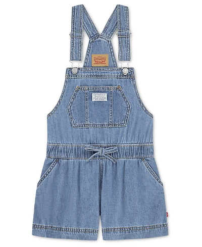 Levi's Girls' Toddler 2T-4T Waist-Tie Shortalls