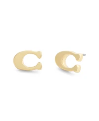 Coach Gold Signature C Stud Earrings