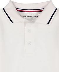 Tommy Hilfiger Baby Boys' Polo Collared T-Shirt and Seersucker Stripe Shortalls, 2-Piece Set
