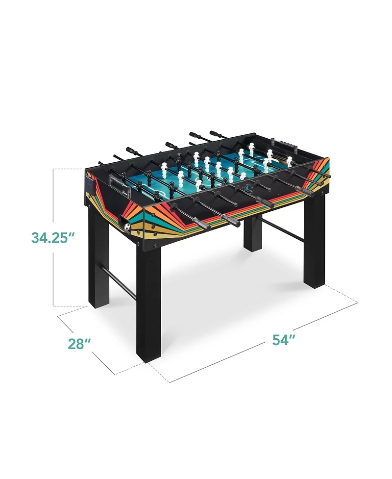 Best Choice Products Large 54in Full-Size Foosball Table for Home, Game Room w/ 2 Balls, 2 Cup Holders