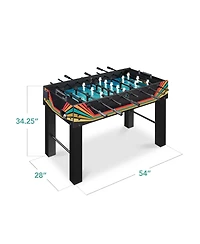 Best Choice Products Large 54in Full-Size Foosball Table for Home, Game Room w/ 2 Balls, 2 Cup Holders