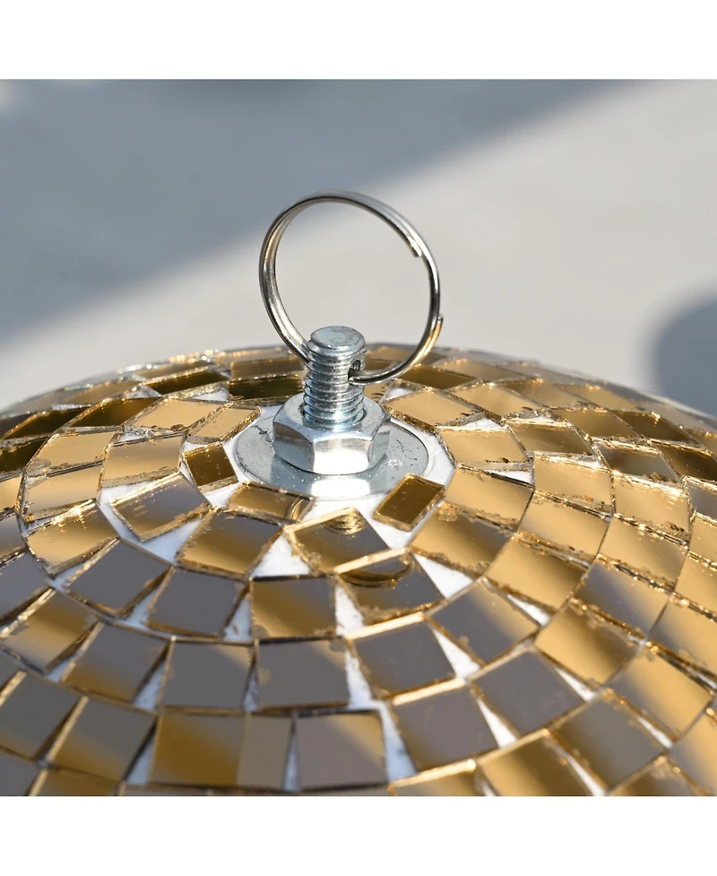 Yescom 12" Party Mirror Ball w/ 2 Rgb Spotlights Rotating Motor Dance Club Event