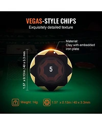 Sugift 300-Piece Poker Chip Set with Case and Casino-Style Chips