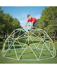 Sugift 10FT Kids Climbing Dome 1000 Lb Capacity with Octopus Net and Basketballs