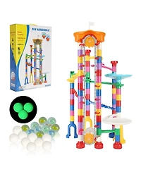 Sugift 230-Piece Marble Run Set with Motorized Elevator & 15 Marbles