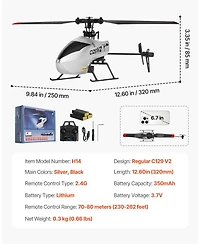 Sugift Single Propeller Rc Helicopter with 39 Min Flight Time