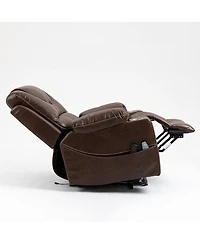 Boyel Living Velvet Recliner Chair with 2 Cup Holder, Lounge Power Lift Relax Sofa