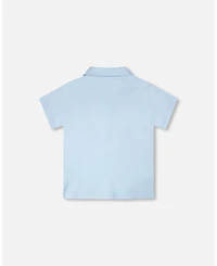 Deux par Toddler Boys Polo T-Shirt Pale Blue - Toddler|Child