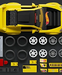 Mattel Brick Shop Hot Wheels 07 Honda S2000 Building Toy Kit, 257 Pieces