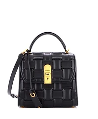 Pre-Owned Salvatore Ferragamo Medium Boxyz Top Handle Bag Woven Leather