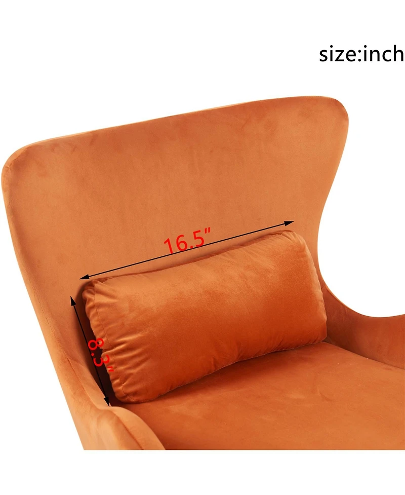 Aostirmotor Modern Velvet Accent Chair - Pet-Friendly 2-in-1 Lounge for Living Room & Office