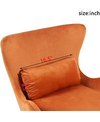 Aostirmotor Modern Velvet Accent Chair - Pet-Friendly 2-in-1 Lounge for Living Room & Office