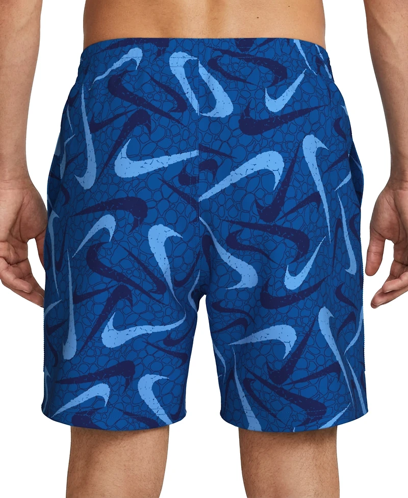 Nike Men's 7" All-Over Logo Print Volley Swim Shorts