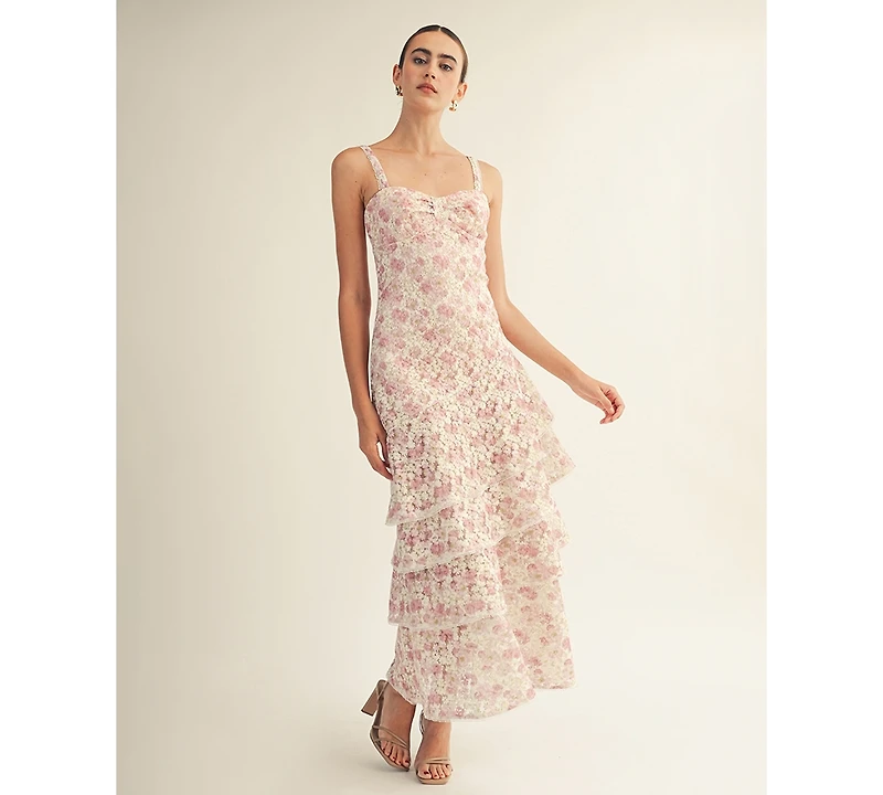 Arose Studio, Inc Women's Lorraine Sweetheart Neck Midi Dress