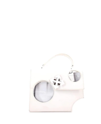 Pre-Owned Off White Jitney 2.8 Meteor Holes Bag Leather with Pvc