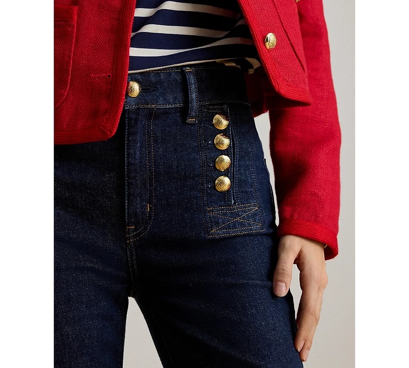 Lauren Ralph Women's High-Rise Flare Sailor Jeans