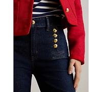 Lauren Ralph Women's High-Rise Flare Sailor Jeans