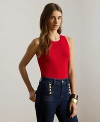 Lauren Ralph Lauren Womens Rib Knit Crewneck Sweater