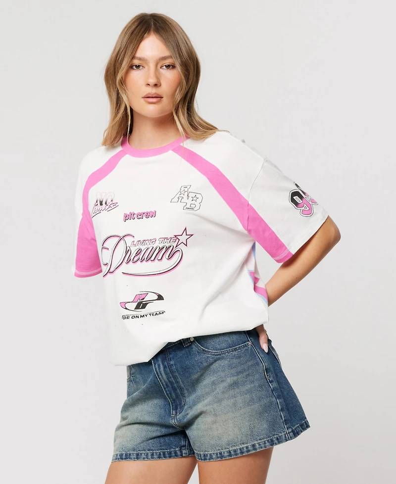 Abrand Women's Living The Dream Tom Crew Neck T-Shirt