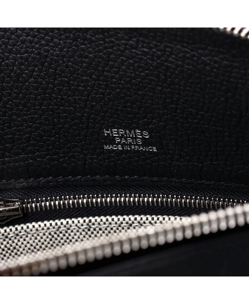 Pre-Owned HERMES R.m.s 12H Bag Pacific Printed Toile and Leather