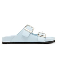 Madden Girl Bodie Buckle Footbed Slide Sandals