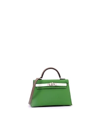 Pre-Owned HERMES Kelly 20 Handbag Tricolor Epsom with Palladium Hardware