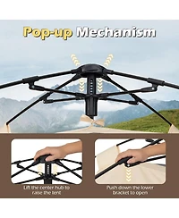 Mecale 4-Person Automatic Camping Tent with Rainfly and 2 Doors, Easy Setup Portable