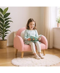 Slickblue Children s Lounge Armchair with Cushioned Back and Armrests