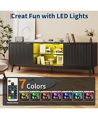 Gaomon 63" Modern Tv Stand with Storage, Adjustable Shelf, Power Outlet & Usb Ports – Entertainment Center for Living Room