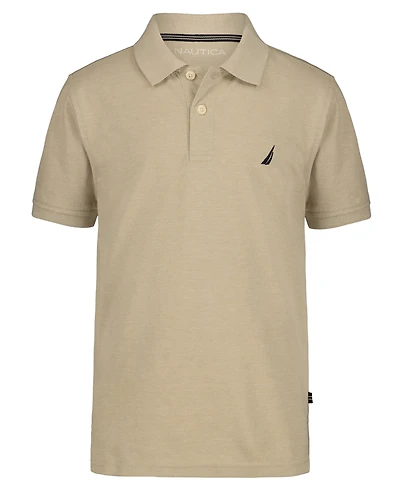 Nautica Boys' 8-20 Anchor Solid Button-Front Polo Shirt