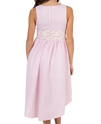 Rare Editions Girls' 7-16 Poplin High-Low Dress & Bag